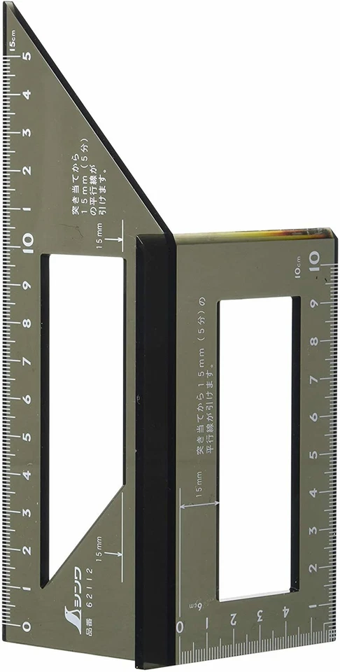 Shinwa Measurement One-shot Stop Type Ruler Polycarbonate 62112