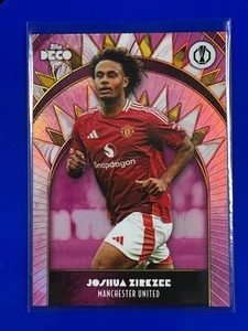 Joshua Zirkzee Manchester United 05/75 Pink 2024/25 Topps Deco UCC - Picture 1 of 3