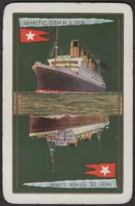 Tarjetas de Juego 1 Tarjeta Única Antigua WSL WHITE STAR LINE Envío Publicidad ENVÍO H - Imagen 1 de 3