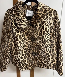 JOSEPHINE CHAUS Size 14 Leopard Print 3 Button Jacket, Lined, BNWT! - Picture 1 of 8