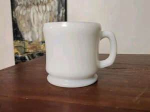 Vintage Hazel-Atlas Glass Company Heavy Footed White Milk Glass Coffee Mug - Picture 1 of 8