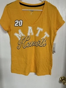 NUEVO CON ETIQUETAS * Camiseta de fabricante Matt Kenseth Chase NASCAR #20 para mujer M amarilla - Imagen 1 de 3