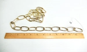 New 10 Ga. Brass-Plated Steel Standard Oval Lighting Chain. 36". #8. - Picture 1 of 4