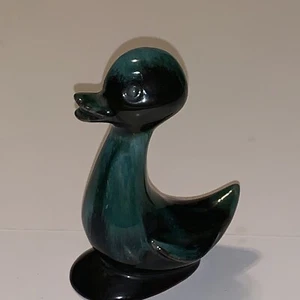 Vintage Blue Mountain Pottery Duck Figurine w/ Teal Blue Green - Picture 1 of 7