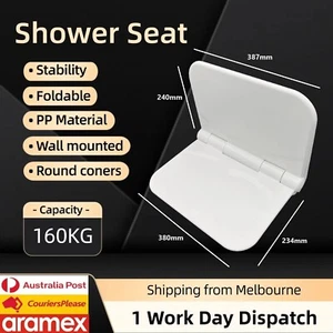Folding Shower Seat Detachable Durable Foldable Wall Mounted for Adults, Elderly - Picture 1 of 10