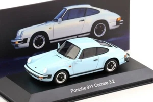 Spark 1:43 Porsche 911 Carrera 3.2 Coupe 1984 Glacierblue Dealer ver MAP02002817 - Picture 1 of 2