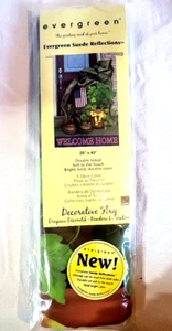 Evergreen Wildleder Reflexionen dekorative Flagge "Welcome Home" 29" x 43" - Bild 1 von 6