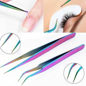 Makeup Steel Eye Lashes Tweezer Clip Applicator Extension Tools False Eyelashes*