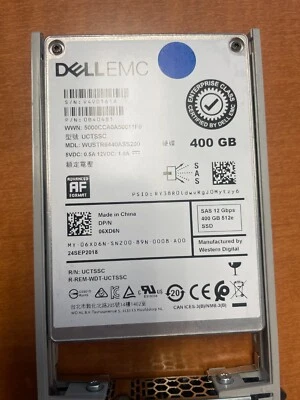 Dell 6XD6N - 400GB TLC SAS SSD 2.5" 12GBPS WI Disk Drive - Image 1 of 3