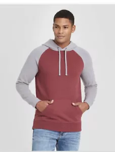 Sudadera con capucha pulóver polar ajuste regular bloques de colores para hombre - Goodfellow Co talla pequeña - Imagen 1 de 2