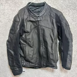 Sedici Jacket Mens Size 40 XS Black Leather Performance Motorcycle Biker Padded - Picture 1 of 21