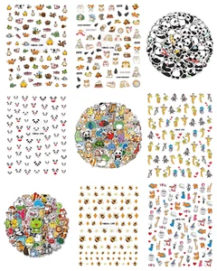 Nail Art Stickers Self-adhesive🐼Panda🦊Zoo🦒Pet🐹Animals🐞Insects🐝Dinosaurs🦖 - Picture 1 of 13