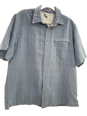 White Sierra Blue Button Up Short Sleeve Men’s L - Image 1 of 4