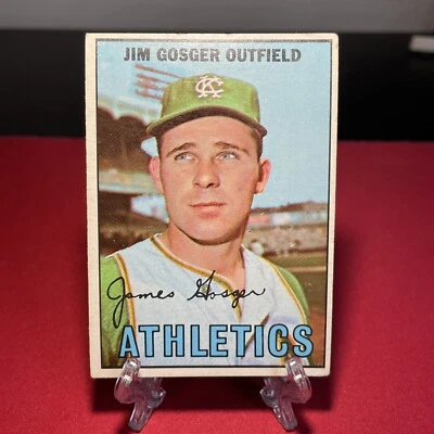 1967 Topps Baseball Jim Gosger Card #17 Athletics B523 - Image 1 of 4
