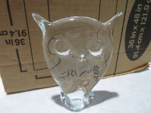 Vintage Regenbogen Glas Eule Figur 5" - Bild 1 von 3