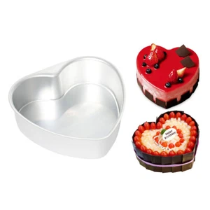 6/8/10 Inch Heart Shape Non-stick Removable Bottom Baking Pan Kitchen Cake Mold - Picture 1 of 10