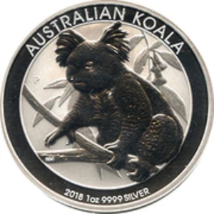 AUSTRALIA, 1 DÓLAR 2018, KOALA, 1 OZ. PLATA, BRILLANTE SIN CIRCULAR. - Imagen 1 de 2