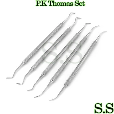 S.S PK Thomas Set Waxing Instruments Set of 5 To Model Wax Carver Tools Dental Lab