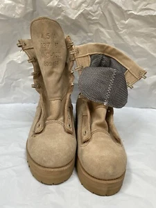 Combat Army Boots Cold Weather Men's Size 4.5 W Tan Military Vibram Sole K16 - Picture 1 of 4