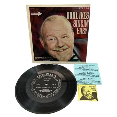 Burl Ives Singin Easy Compact 33 Jukebox 7" Record DECCA 7-34205 Mini LP - Image 1 of 4