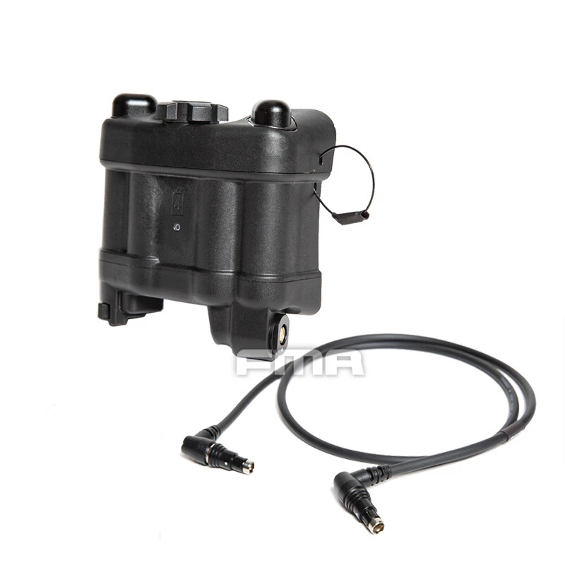FMA PVS31 IR Infrared Strobe Helmet Battery Storage Case Box & L Cable Black