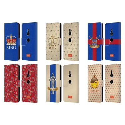 OFFICIAL emoji® ROYAL LEATHER BOOK WALLET CASE COVER FOR SONY PHONES 1 - Image 1 of 4