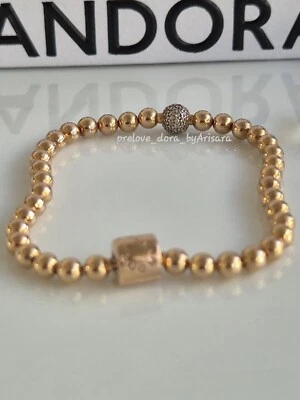 Genuine Pandora Rose Gold Bead&Pavé Bracelet  - image 1 of 3