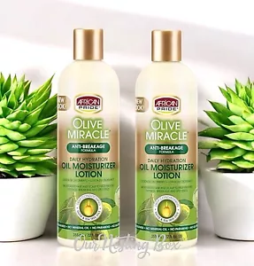 2 African Pride Olive Miracle Anti-Bruch stärkende Feuchtigkeitscreme Lotion 12 - Bild 1 von 2