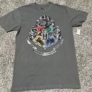 Harry Potter Universal Studios Hogwarts Crest Men's T Shirt Size S Gray - Picture 1 of 7