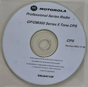 Motorola Logiciel de programmation de frequence , GP340,GP388,GP360;GP380.... - Photo 1/1