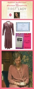 THE FIRST LADY: E. Roosevelt Gillian Anderson Prod. Worn Dress w/Studio COA - Picture 1 of 10
