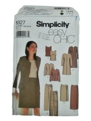 Simplicity 9327 Misses Top Coat Jacket Skirt Size 6-12 OOP UNCUT Semi-Fitted - Image 1 of 4