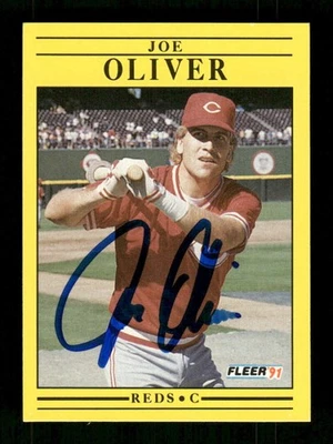 1991 Fleer  75 Joe Oliver signed auto autograph  MZ BXCP56 - Image 1 of 2