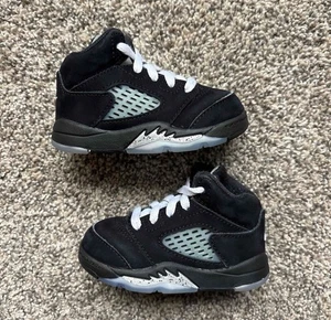 Nike Air Jordan 5 Retro OG Metallic Black Reimagined Toddler Size 5C - Picture 1 of 9