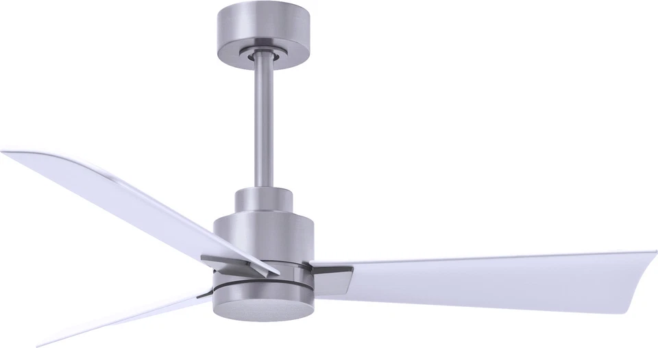 Matthews Alessandra 42" Outdoor Ceiling Fan with Remote, Brushed Nickel - Image 1 of 1