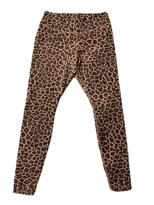 Nike Leopard Medium Leggings Exercise Dressy  Brown Casual Med Pants - Picture 1 of 2