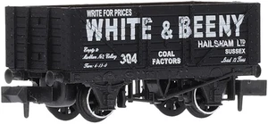 NR-P103 Peco N Gauge 7 Plank Coal Wagon 'White & Beeny' No.304 (Pre-Owned) - Picture 1 of 1