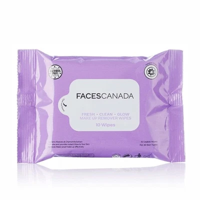 FACESCANADA Fresh Clean Glow Makeup Remover Wipes - 10 Wipes - Image 1 of 4