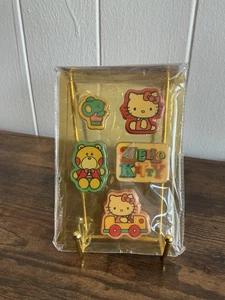 A Rare HTF Modern Vintage Sanrio 2011 Hello Kitty Pack Of Erasers - Picture 1 of 2