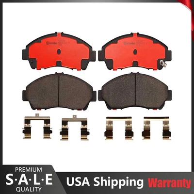 NUEVAS Pastillas de Freno de Disco Delanteras Brembo Ranuradas Premium NAO Cerámica Para Acura MDX ZDX Foto 1 de 2