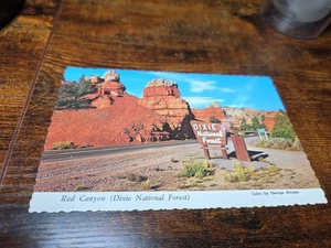 Vintage Postkarte Dixie National Forest Eingang zum Red Canyon Utah, USA - Bild 1 von 2