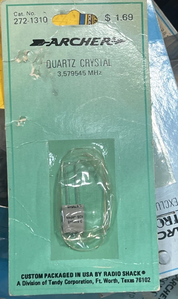 Radio Shack de cristal de cuarzo Archer 272-1310 3,579545 MHz NUEVO EN PAQUETE NUEVO EN CAJA Foto 1 de 2