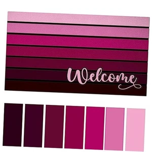  Purpurrote Eingangstürmatte groß 17 x 30 Zoll Eingang Fußmatte rosa  - Bild 1 von 7