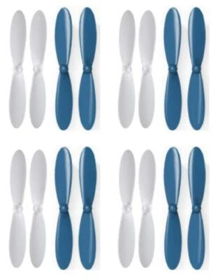 Paquete de 4 hélices de hélice Hubsan X4 H107 azul blanco Foto 1 de 2