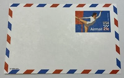 1979 U.S. 21c Summer Olympics 1980 Gymnast Sc # UX18 Postcard  USA MNH - Image 1 of 2