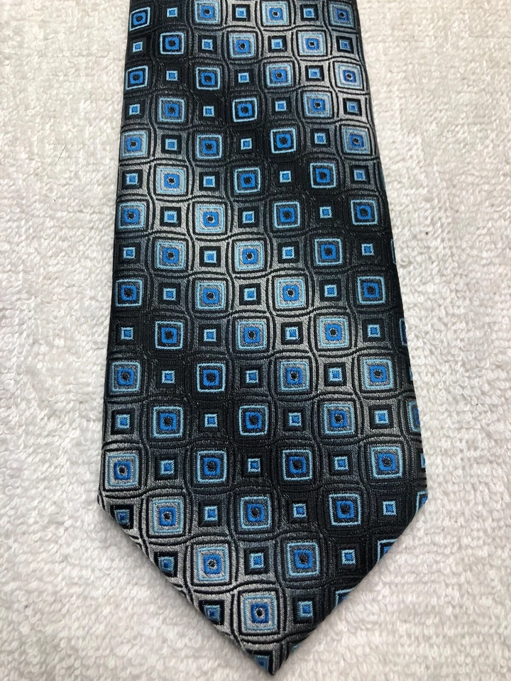 APT 9 CORBATA HOMBRE TONOS GRIS CON AZUL 2,75 X 61 Foto 1 de 4