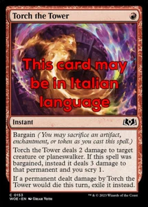 MTG TORCH THE TOWER EXC - INCENDIARE LA TORRE 153 - WOE - MAGIC - Picture 1 of 1