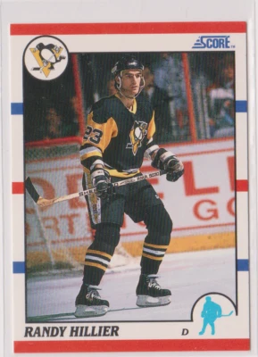 Randy Hillie Penguins Defenseman 1990-91 Score Card # 76 - Image 1 of 3