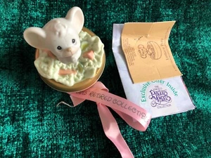 Precious Moments-1996 Lettuce Pray- Mouse in Bowl of Lettuce - with Box & papers - Picture 1 of 3