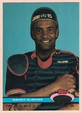 1991 STADIUM CLUB CHARTER MEMBER SANDY ALOMAR JR. RC CLEVELAND INDIANS #NNO